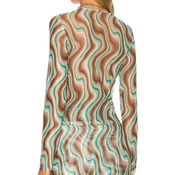 Miaou long sleeve tee in mint chocolate swerve - Picture 3 of 5